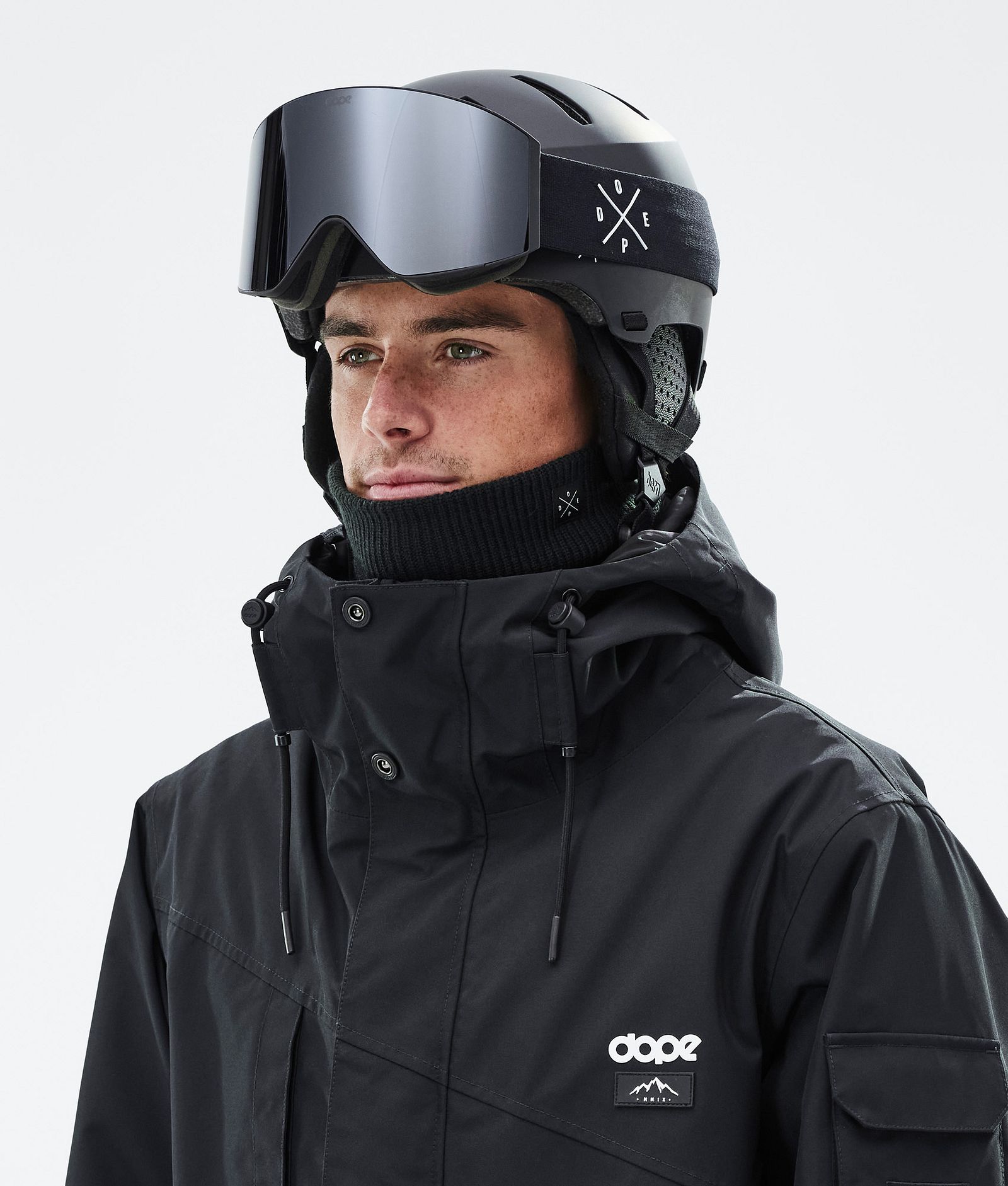 Dope Macon 2.0 MIPS Ski Helmet X-Up Matte Black w/ Black | Dopesnow.com