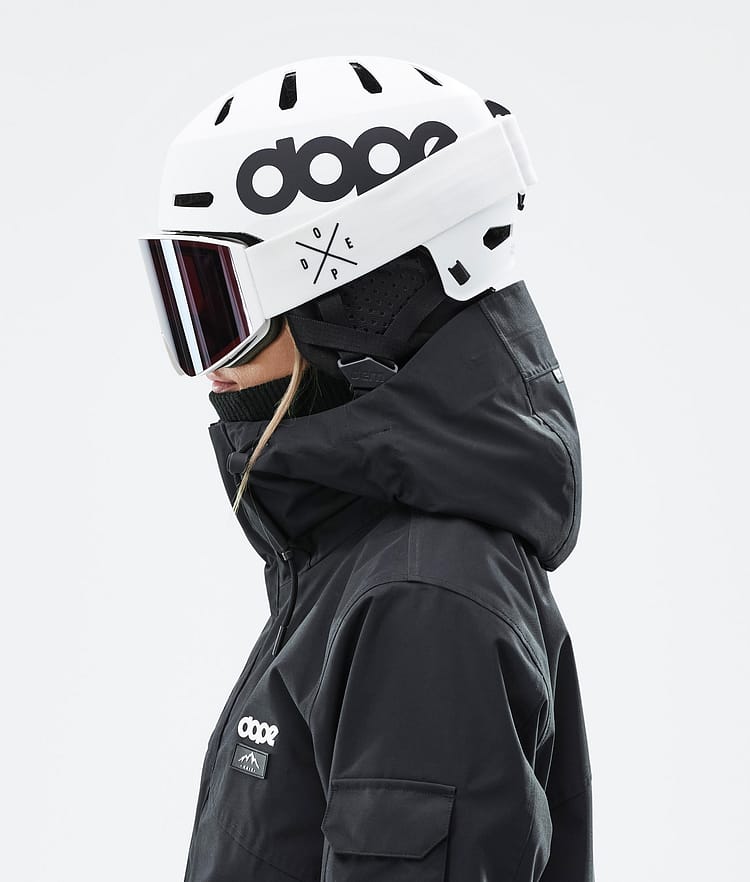 Macon 2.0 Skihelm Classic Matte White w/ Black