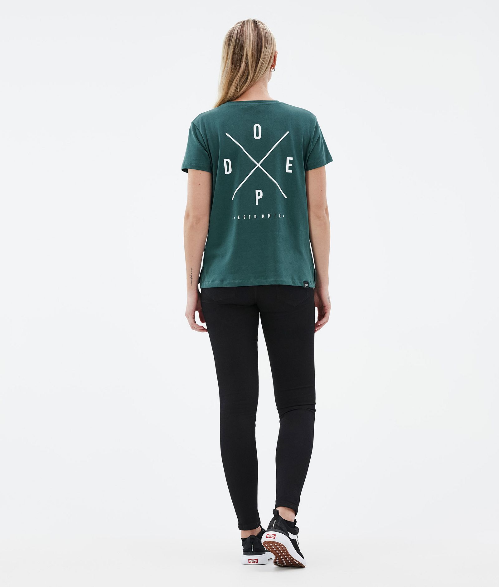 Standard W T-shirt Dames 2X-Up Bottle Green