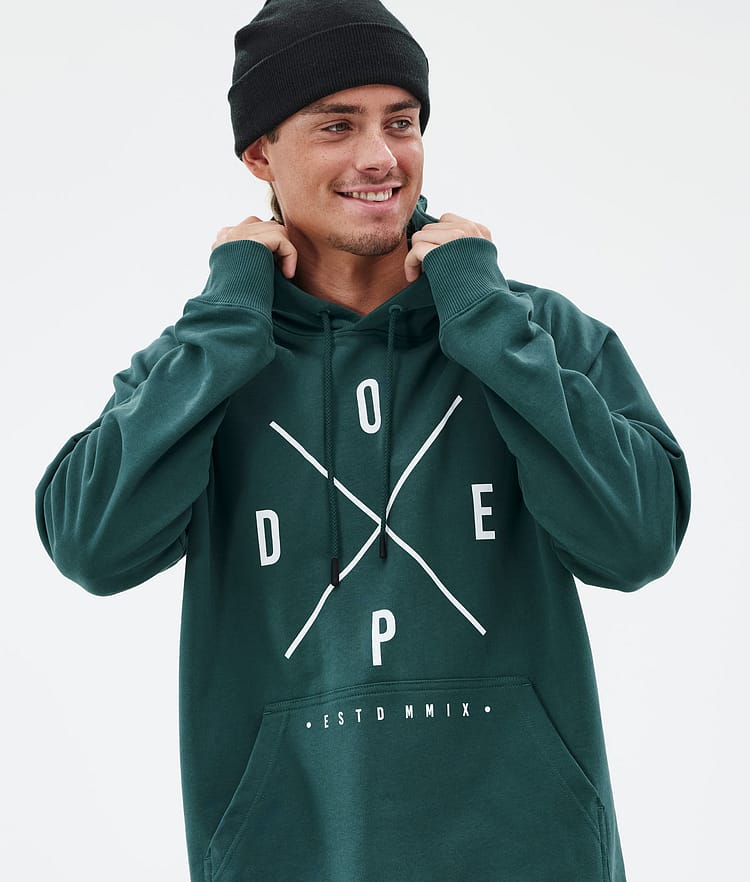 Common Hoodie Men 2X-Up Bottle Green, Image 2 of 7