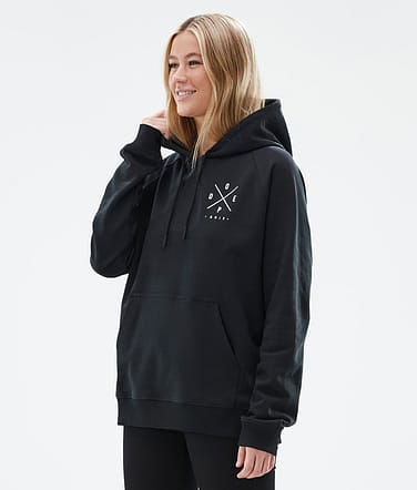 Common W Hoodie Dames 2X-Up Black