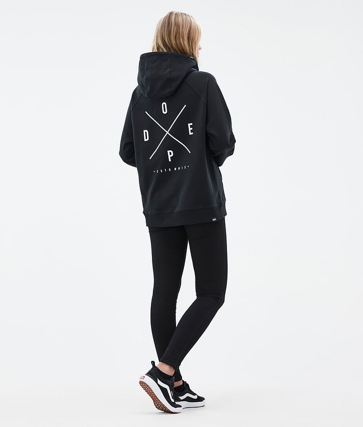 Common W Hoodie Dames 2X-Up Black