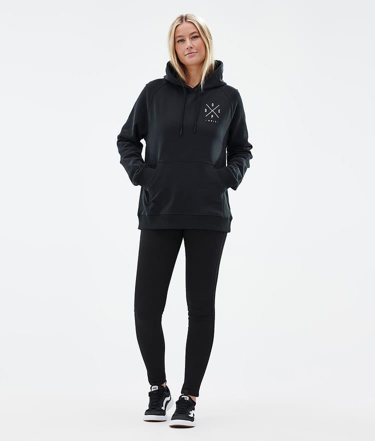 Common W Sweat à capuche Femme 2X-Up Black