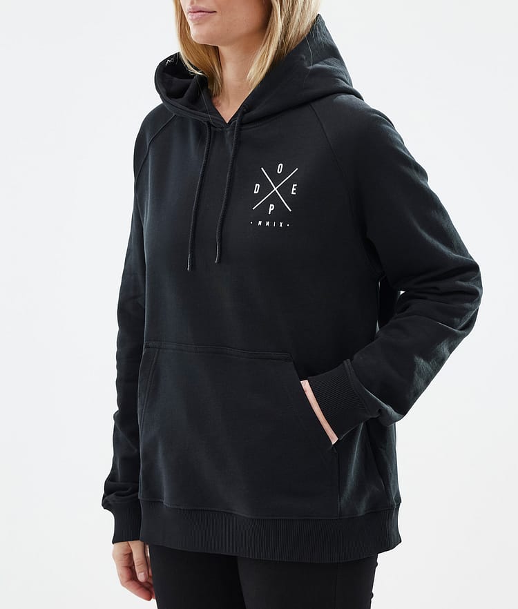 Common W Hoodie Dames 2X-Up Black