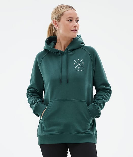 Common W Hoodie Women Bottle Green