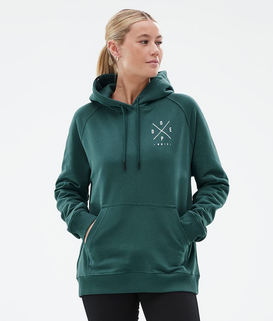 Common W Bluzy z Kapturem Kobiety 2X-Up Bottle Green