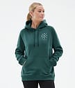 Common W Sudadera con Capucha Mujer 2X-Up Bottle Green