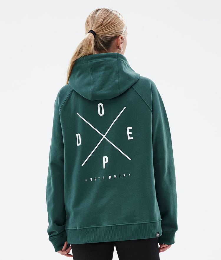 Common W Hoodie Damen 2X-Up Bottle Green, Bild 2 von 7
