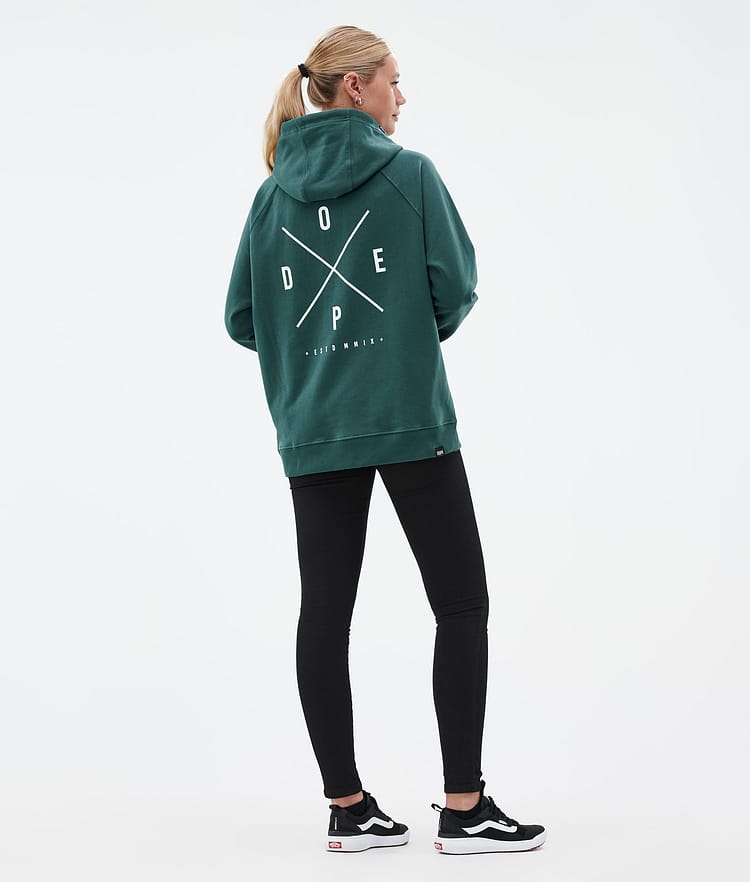 Common W Hoodie Damen 2X-Up Bottle Green, Bild 4 von 7