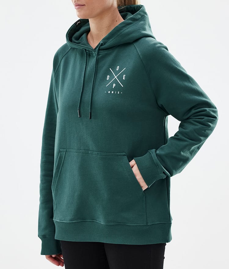 Common W Hoodie Damen 2X-Up Bottle Green