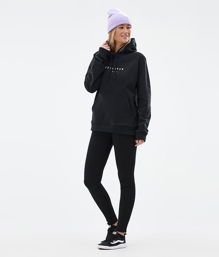 Common W Hoodie Women Silhouette Black