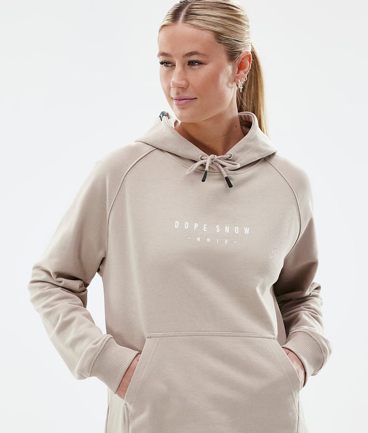 Common W Hoodie Damen Silhouette Sand