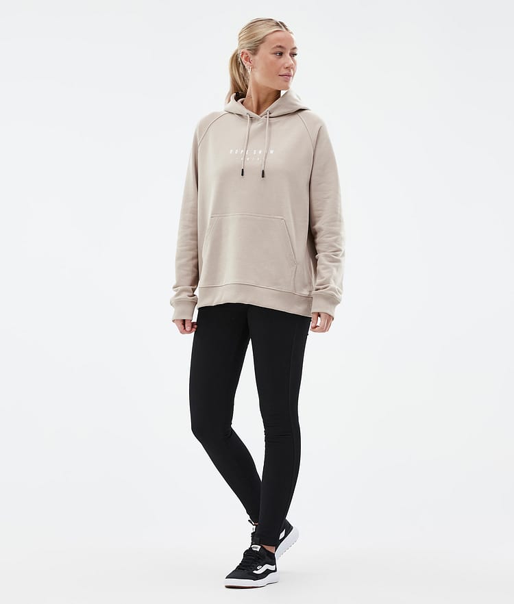 Common W Hoodie Dame Silhouette Sand