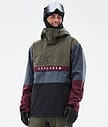 Legacy Track Snowboardjacke Herren Olive Green/Burgundy/Metal Blue/Black