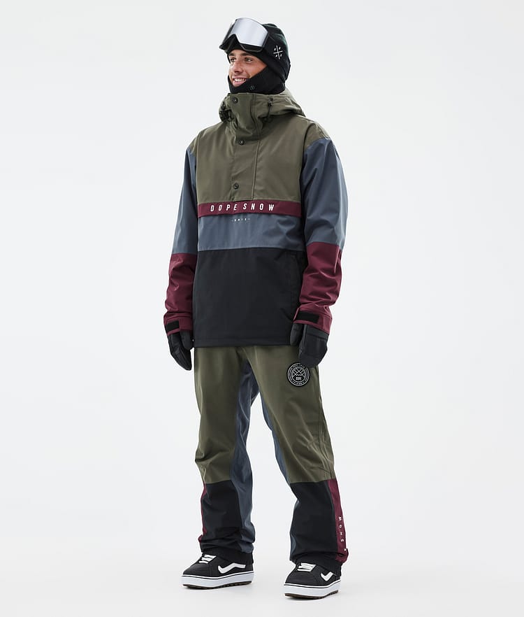 Legacy Track Veste Snowboard Homme Olive Green/Burgundy/Metal Blue/Black, Image 3 sur 8