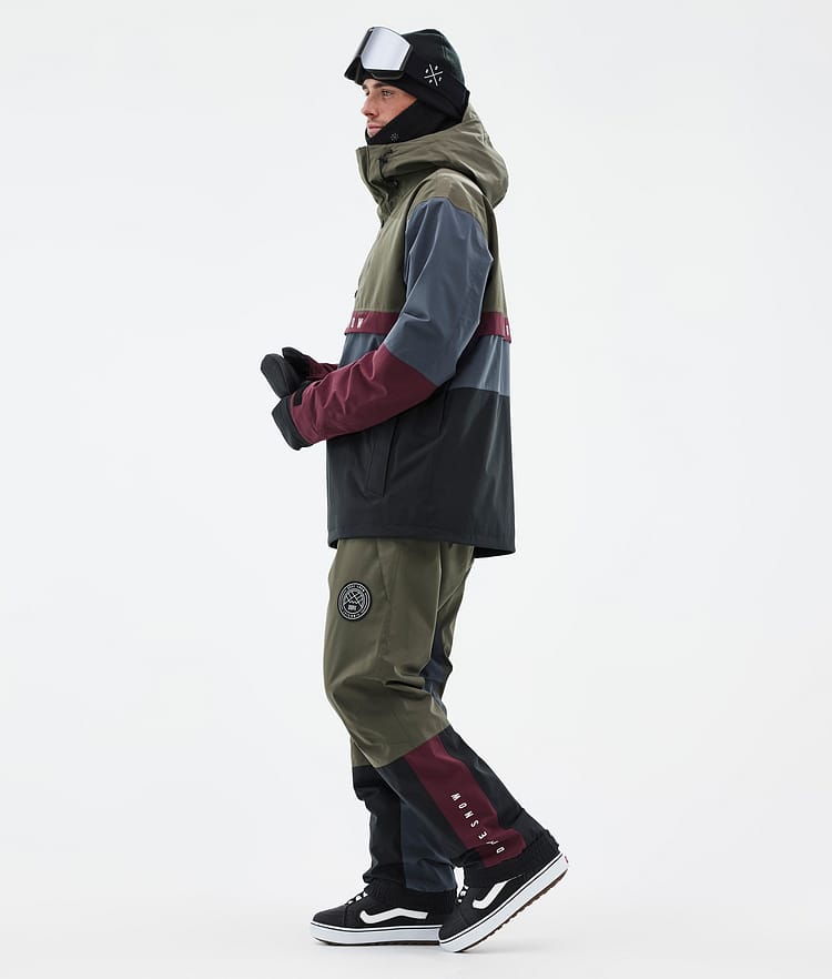 Legacy Track Veste Snowboard Homme Olive Green/Burgundy/Metal Blue/Black