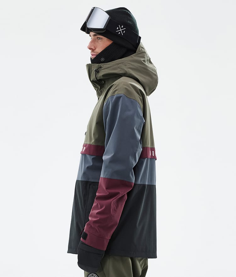 Legacy Track Snowboardjacke Herren Olive Green/Burgundy/Metal Blue/Black, Bild 5 von 8