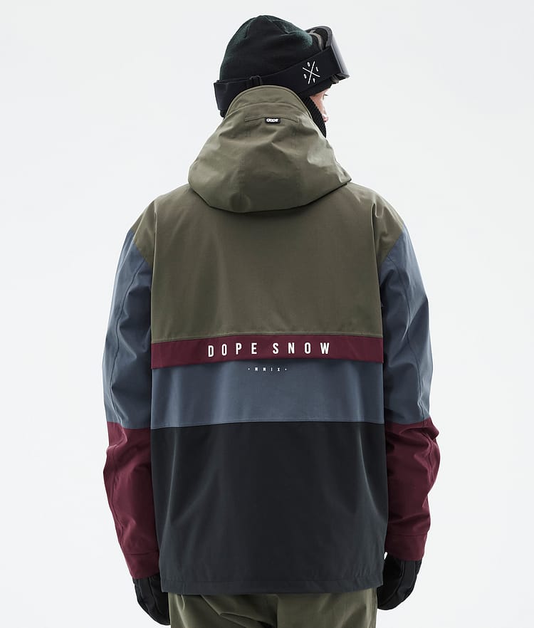 Legacy Track Snowboardjacke Herren Olive Green/Burgundy/Metal Blue/Black, Bild 6 von 8