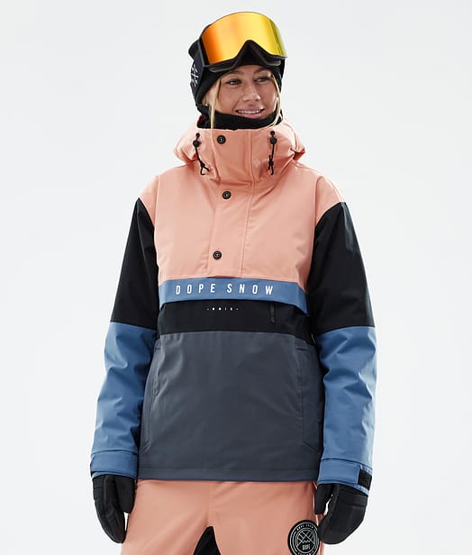 Legacy Track W Ski Jacket Women Faded Peach/Blue Steel/Black/Metal Blue