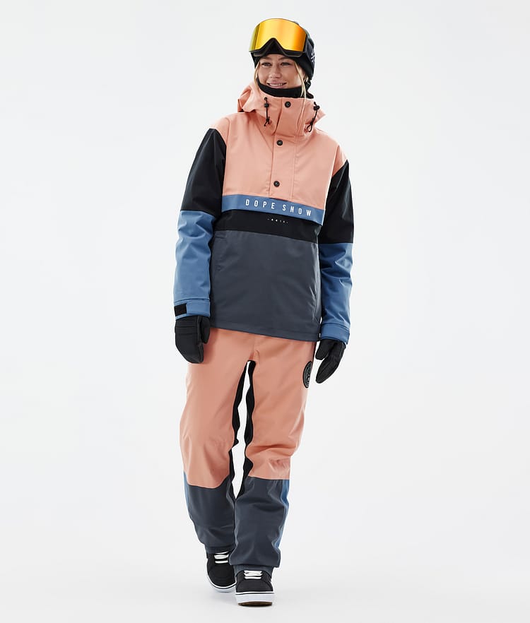 Legacy Track W Snowboard Jacket Women Faded Peach/Blue Steel/Black/Metal Blue, Image 3 of 8