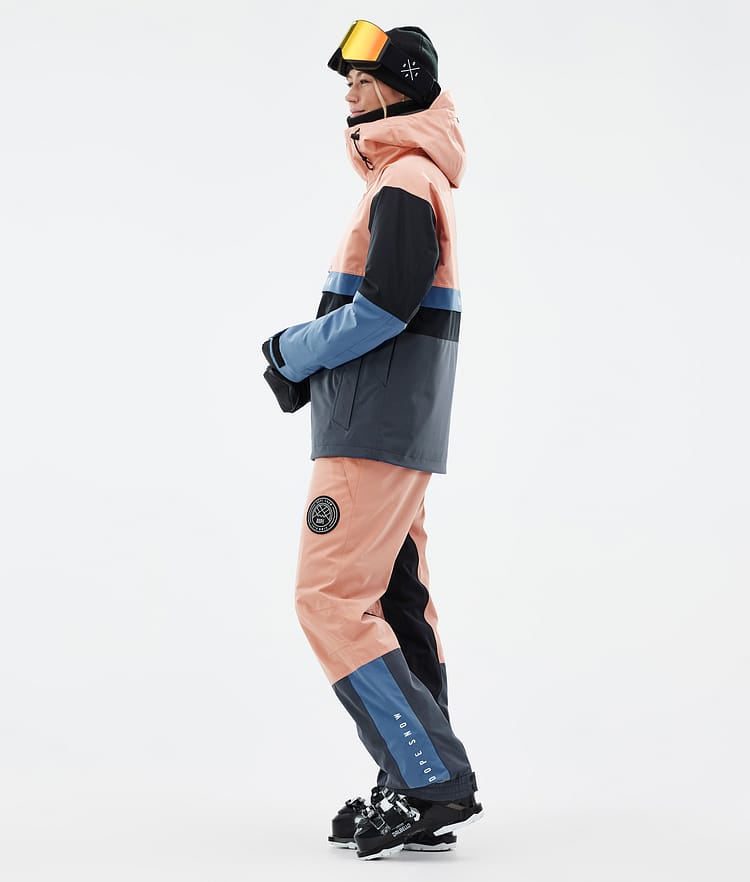 Legacy Track W Veste de Ski Femme Faded Peach/Blue Steel/Black/Metal Blue, Image 4 sur 8