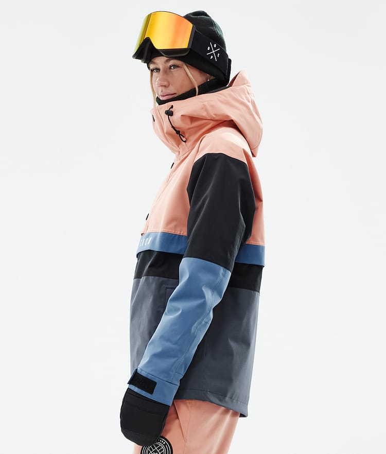 Legacy Track W Snowboard Jacket Women Faded Peach/Blue Steel/Black/Metal Blue, Image 6 of 8