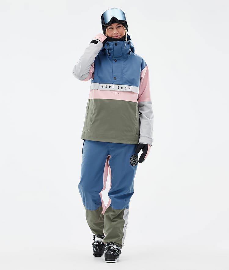 Legacy Track W Manteau Ski Femme Blue Steel/Light Grey/Soft Pink/Greenish, Image 3 sur 8