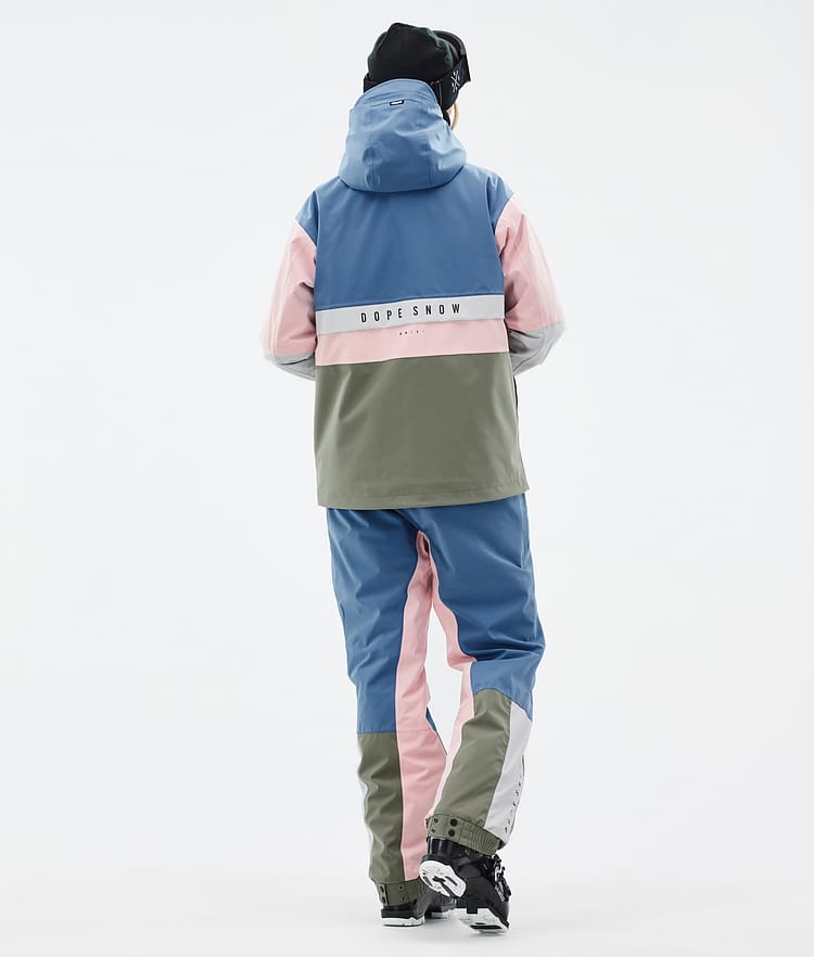Legacy Track W Ski Jacket Women Blue Steel/Light Grey/Soft Pink/Greenish, Image 5 of 8