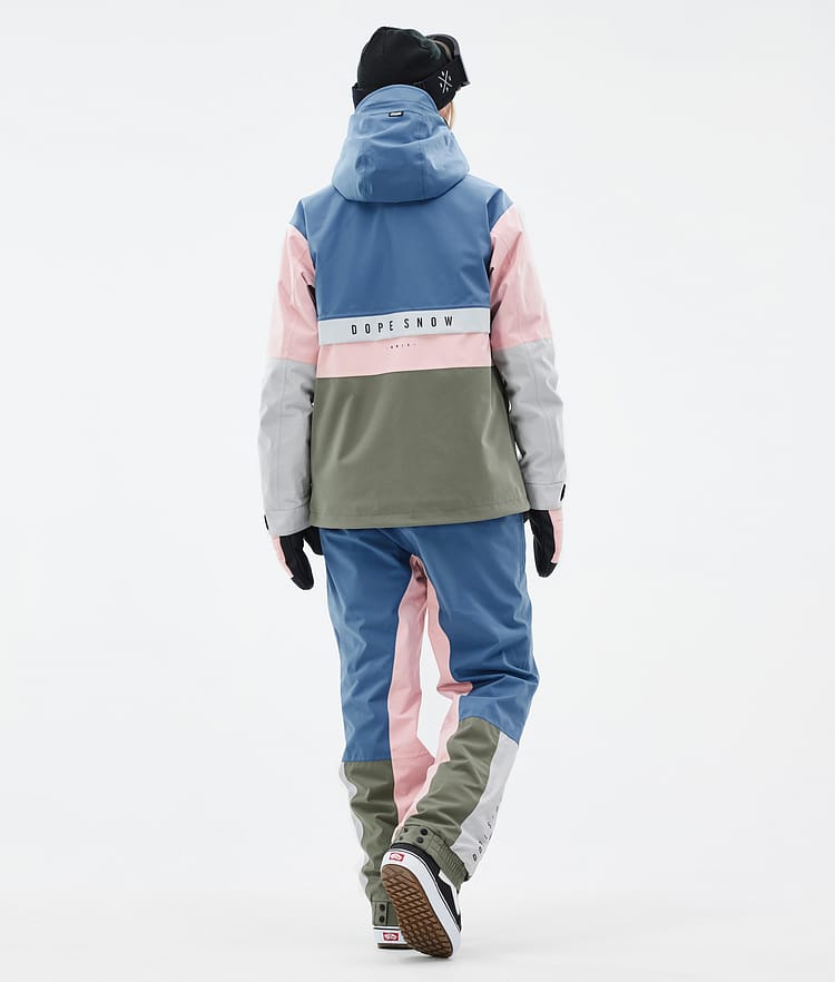 Legacy Track W Snowboardjakke Dame Blue Steel/Light Grey/Soft Pink/Greenish