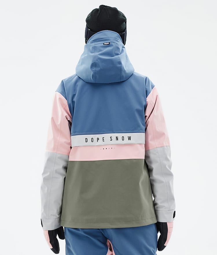 Legacy Track W Veste de Ski Femme Blue Steel/Light Grey/Soft Pink/Greenish, Image 6 sur 8