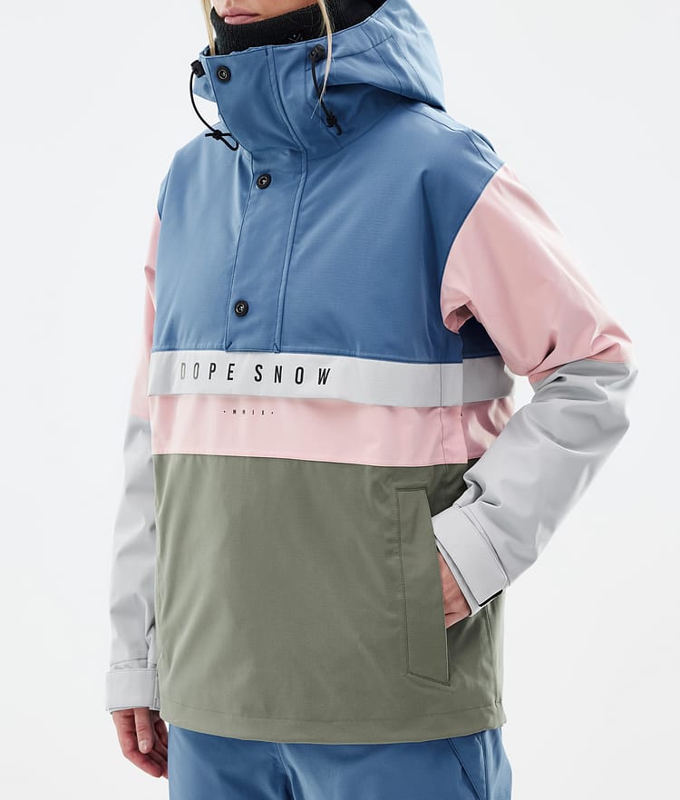 Legacy Track W Snowboard Jacket Women Blue Steel/Light Grey/Soft Pink/Greenish