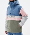 Legacy Track W Snowboard Jacket Women Blue Steel/Light Grey/Soft Pink/Greenish