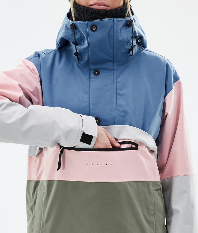 Legacy Track W Ski Jacket Women Blue Steel/Light Grey/Soft Pink/Greenish, Image 9 of 8
