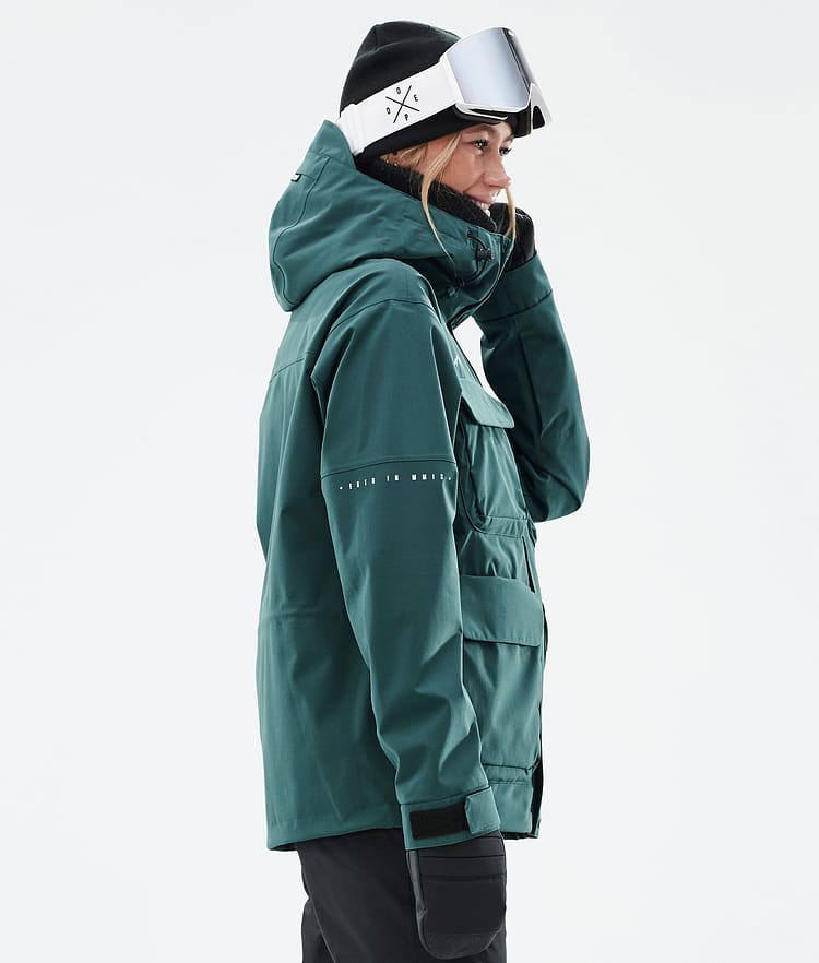 Zenith W Snowboardjacka Dam Bottle Green, Bild 5 av 10