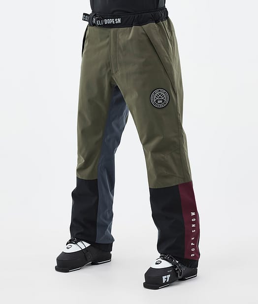 Blizzard Track スキーパンツ メンズ OIive Green/Burgundy/Metal Blue/Black