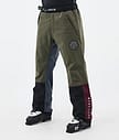 Blizzard Track Ski Pants Men OIive Green/Burgundy/Metal Blue/Black