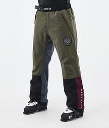 Dope Blizzard Track Ski Pants Men OIive Green/Burgundy/Metal Blue/Black