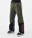 Blizzard Track Pantalones Snowboard Hombre OIive Green/Burgundy/Metal Blue/Black