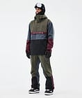 Blizzard Track Pantaloni Snowboard Uomo OIive Green/Burgundy/Metal Blue/Black, Immagine 2 di 5