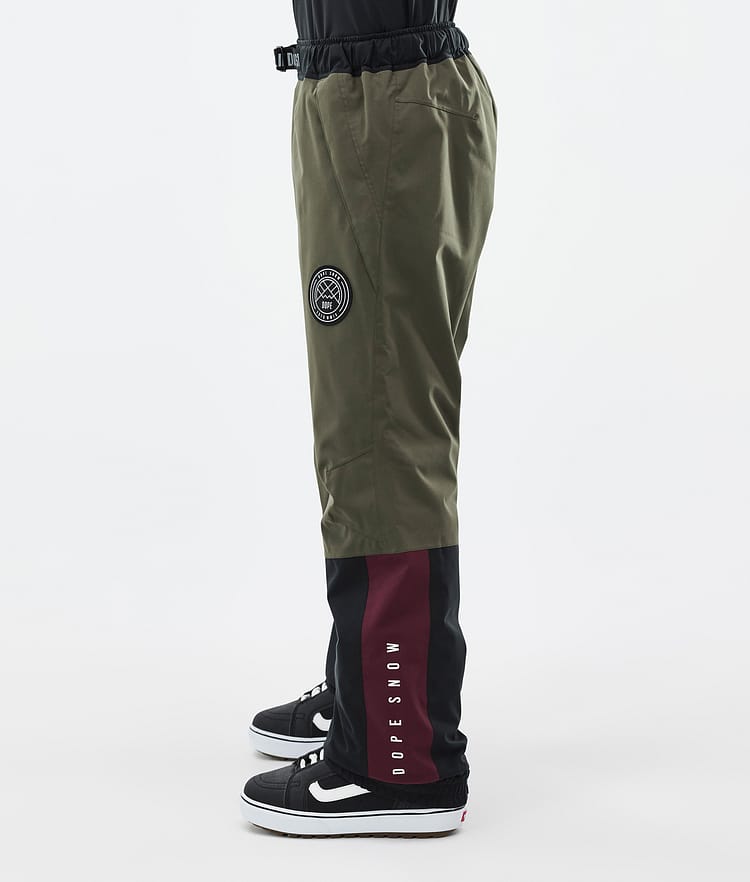 Blizzard Track Snowboardhose Herren OIive Green/Burgundy/Metal Blue/Black, Bild 3 von 5