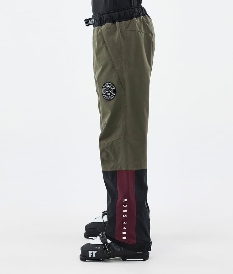 Blizzard Track Ski Pants Men OIive Green/Burgundy/Metal Blue/Black, Image 3 of 5