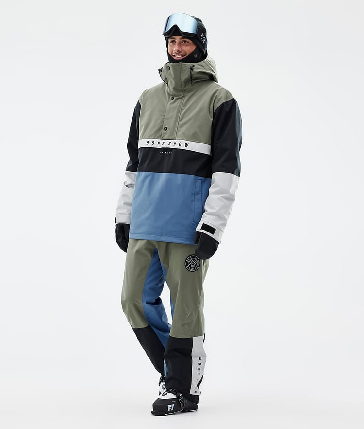 Blizzard Track スキーパンツ メンズ Greenish/Light Grey/Black/Blue Steel