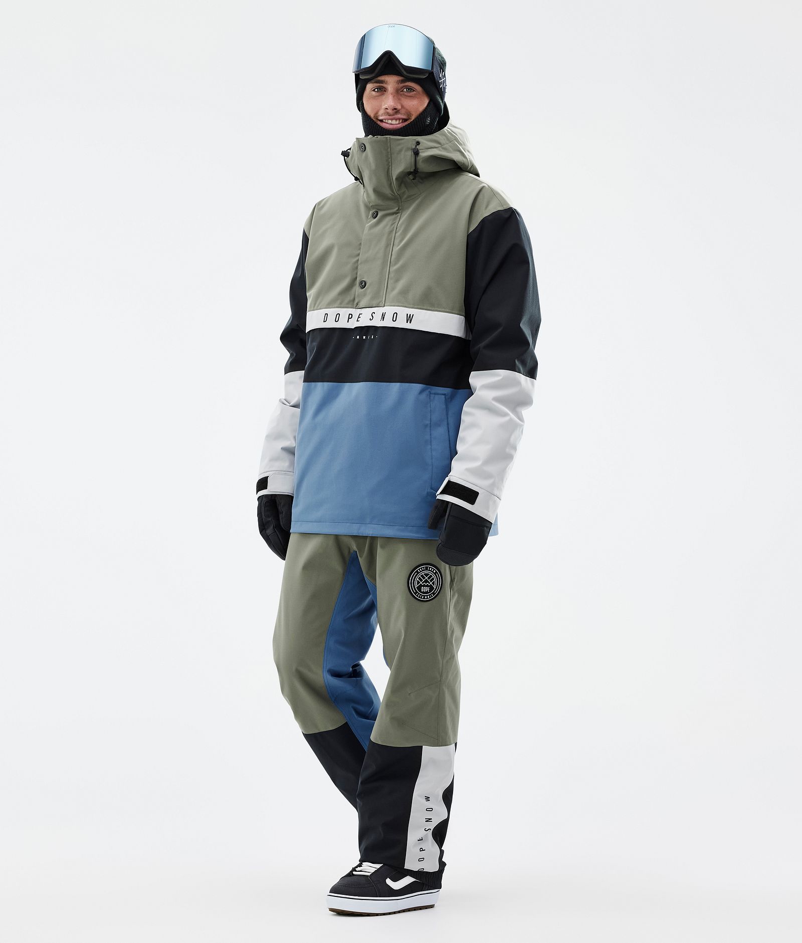 Blizzard Track Pantaloni Snowboard Uomo Greenish/Light Grey/Black/Blue Steel, Immagine 2 di 5