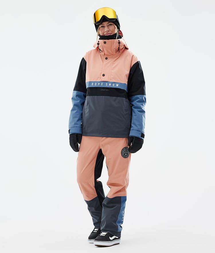 Blizzard Track W Snowboard Broek Dames Faded Peach/Blue Steel/Black/Metal Blue, Afbeelding 2 van 5