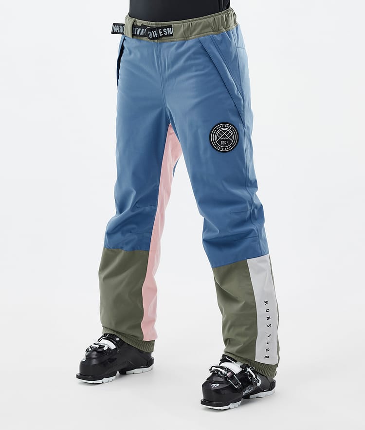 Blizzard Track W Pantalones Esquí Mujer Blue Steel/Light Grey/Soft Pink/Greenish, Imagen 1 de 5