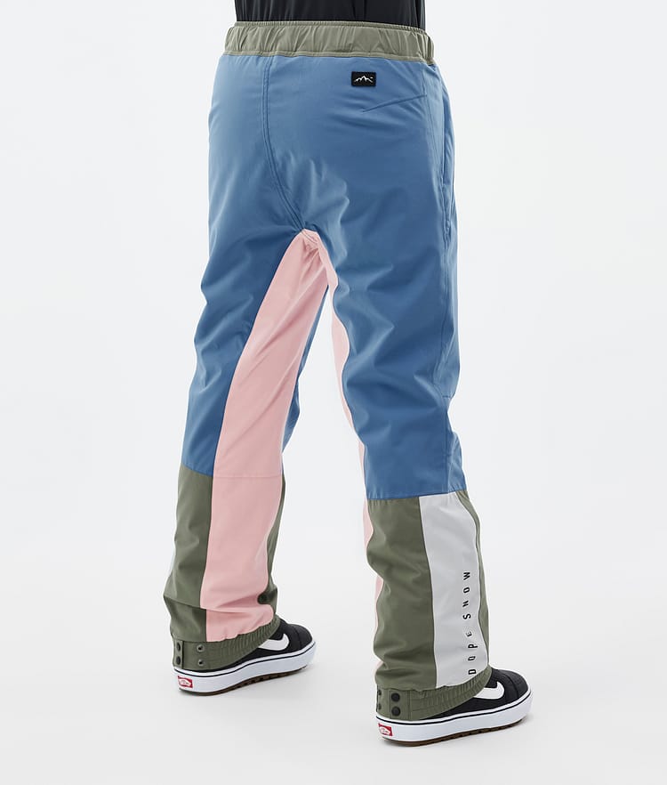 Blizzard Track W Kalhoty na Snowboard Dámské Blue Steel/Light Grey/Soft Pink/Greenish