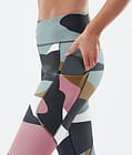 Lofty Tech Leggings Damen Shards Gold Muted Pink, Bild 5 von 8