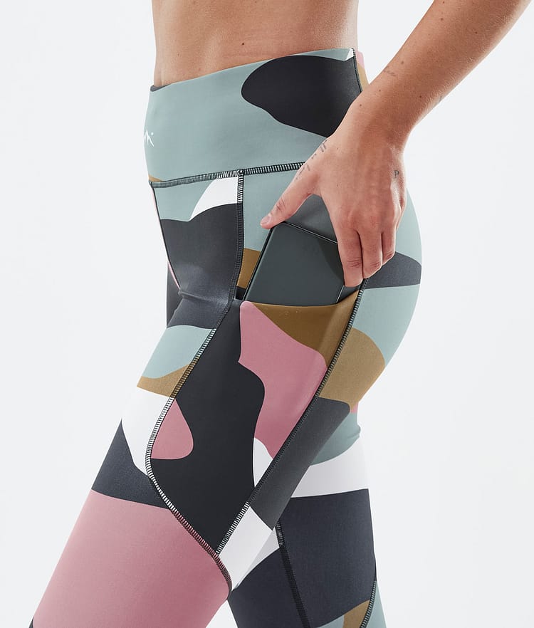 Lofty Tech Leggings Damen Shards Gold Muted Pink, Bild 5 von 8
