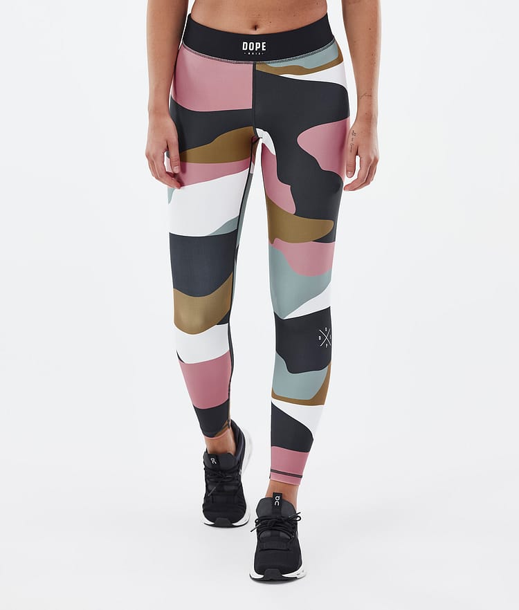 Dope Razor Leggings Women Shards Gold Muted Pink