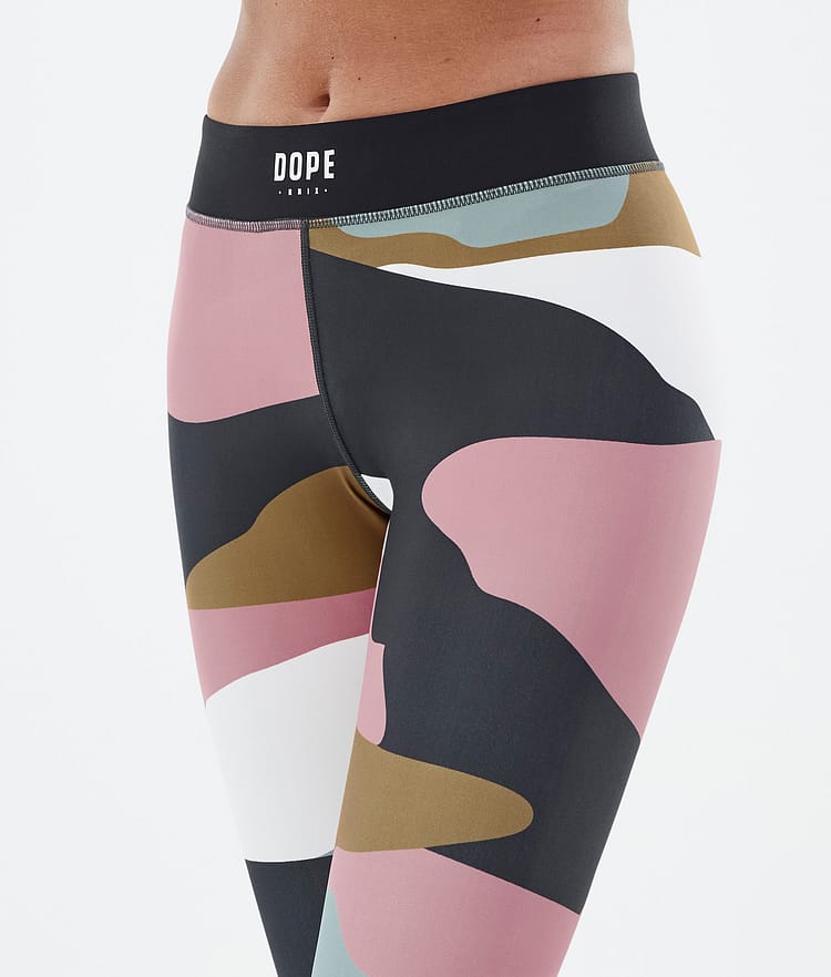 Dope Razor Women's Leggings Shards Gold Muted Pink